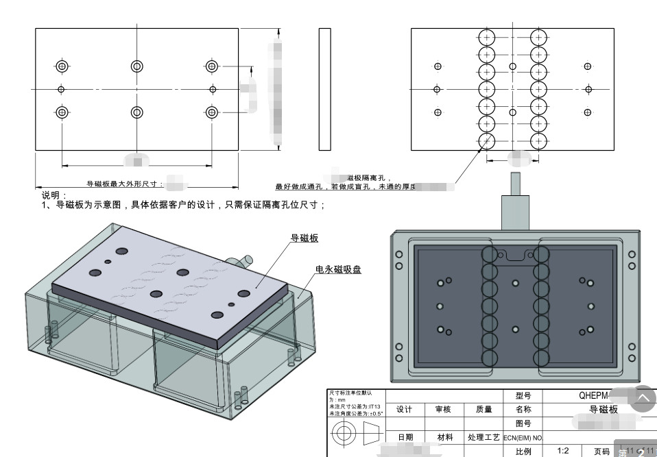 千豪電永磁吸盤，自動化夾具